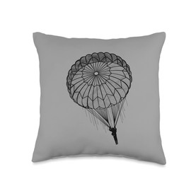 Airborne Army Divisions Paratrooper Parachute Jump Army Airborne Throw Pillow, 16x16, Multicolor