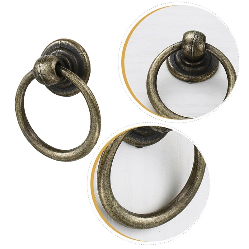 YMAISS 14packs Cabinet Ring Handles Drop Ring Knobs Single Hole