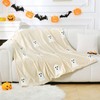 Halloween Ghost Throw Blanket 50x60, Ultra Soft Velvet All-Season Decorative