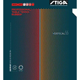 STIGA 1710550501 Table Tennis Rubber Vertical 55 Grain High Rubber, Red OX (No Sponge)