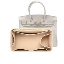 Lckaey Purse Organizer for Hermes birkin 25 bags Felt organizer insert Y013beige-S