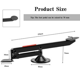 Plate Lifter, Lifting Height Approx. 7 cm, 100 kg, Door Lifter 360 Degree Rotation, Foot Operated Door Lifter, Heavy Doors, Door Board Lifter Swivel Type, Easy Positioning and Fixing of Doors