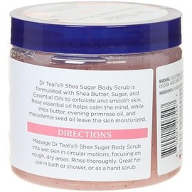 Dr Teals Canero Dr. Teals Shea Sugar Scrub Rose 19 Ounce Jar