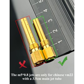 YAMAKATO M5 x 0.8 Chino VM22 Chino Jet Kit para Mikuni VM22 VM24 VM26 125 cc 150 cc 200 cc 250 cc para mini bici Dirt Bike Pit Bike ATV 88 90 95 98 100 105 10 15 4 44 5 130 135 140 145 150 155