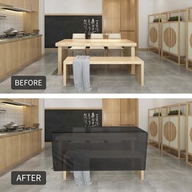 HREFEU Patio Table Cover Black- 63 x 30 x 28 inch, Heavy Duty 600D Oxford Deck Box Cover, Outdoor Table Cover,Outdoor Patio Furniture Cover Waterproof for Sofa, Coffee Table and Chairs