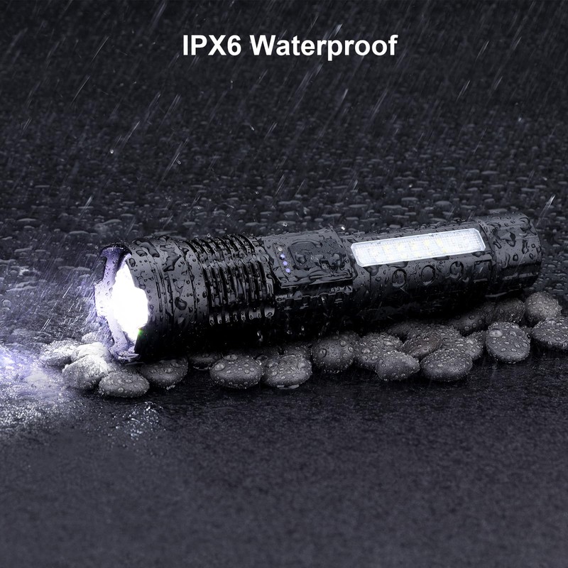 Peascat Rechargeable Flashlight 980,000L High Lumens 2 Pack, Led Tactical
