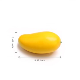 caiyjhao 6PCS Yellow Simulation Mango, Simulation Fruit Fake Mango Simulation Mango Used for Home Kitchen Decoration, All Kinds of Summer Party Birthday Party Fruit Bowl Photography Props.