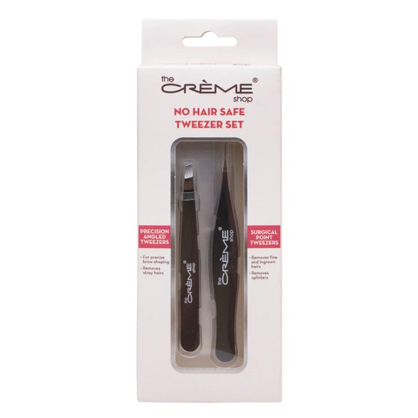 The Crème Shop No Hair Safe Tweezer Set, Eyebrow Teeezers
