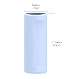 Linkidea Silikon-Wasserflaschenhülle, kompatibel mit Owala FreeSip, 680 ml, rutschfester Schutz, Wasserflaschen-Schutz, Stoßstangen-Abdeckung, Blau