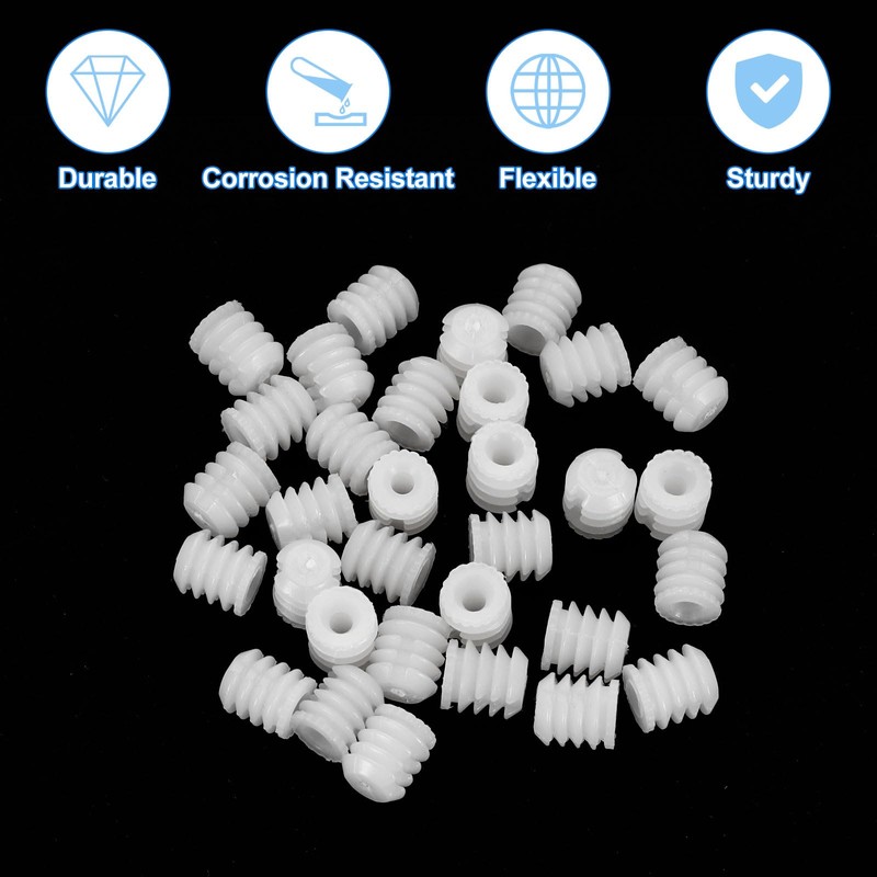 sourcing map 200Pcs 0.33"x0.38" Hinge Dowels, Plastic Dowel Insert for