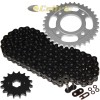 Caltric Black O-Ring Drive Chain & Sprockets Kit for Honda