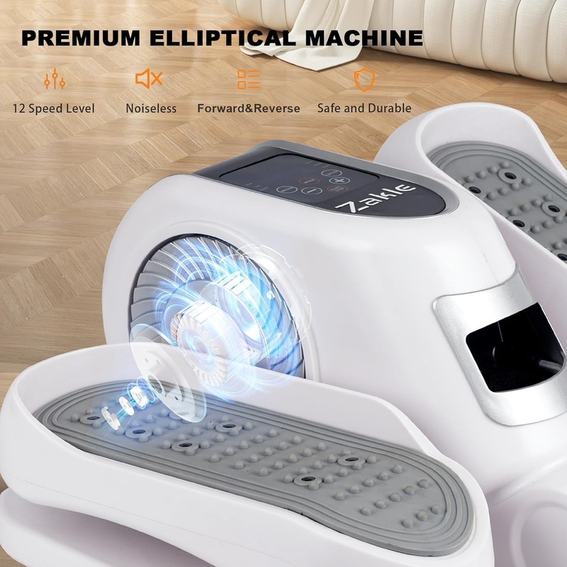 Zakle Under Desk Elliptical Machine, Electric Elliptical Training Machine for