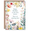 Artery8 Greeting Card Best Friend Bestie Amazing Day Floral Flowers