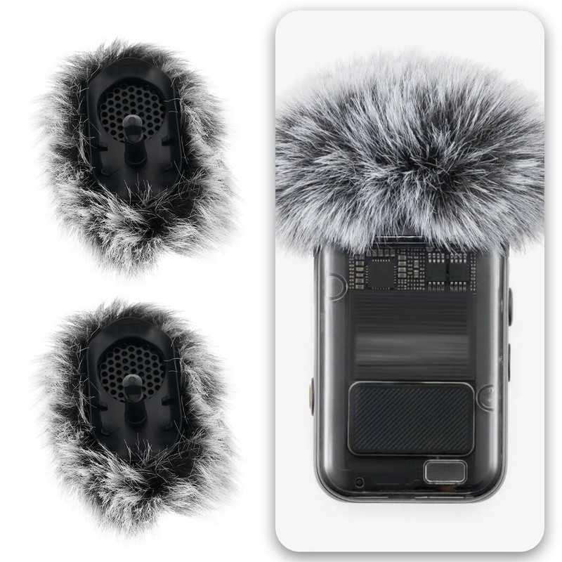 OTOTEC 4-Piece Microphone Pop Filter, Wireless Microphone Covers, Furry Wind