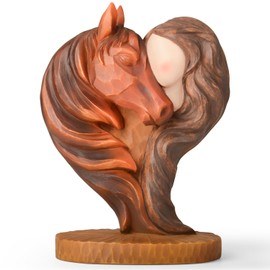 Horse Gifts for Girls Figurine- Horse’s Lovers Presents Gifts for Women,Symbol of Friendship Horse Ornaments, Handcrafted Resin Horsey Statue Home Decor Keepsake Gift for Mum (Horses Ornament)