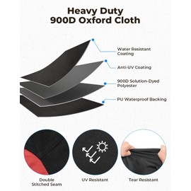 TeBaisea Outboard Full Cover for Mercury Outboard Engines ((40HP、50HP、60HP 4 STR 4CYL 995CC, Leg Length:20")