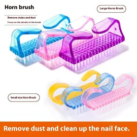 Larbois Nail Brush with Plastic Handle Environmentally Friendly Fingernail Brush with Soft Bristles Nail Manicure Set of 4