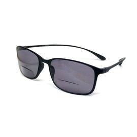 Calabria 720SB Flexie Round Square BiFocal Reading Sunglasses +2.25 Ebony Men/Women Flexible Sunglass Readers UV Protection