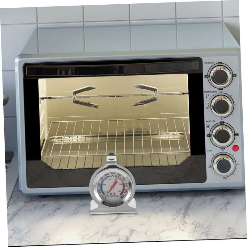 KONTONTY 2Pcs Stainless Steel Oven Thermometers Dual Scale High Temperature