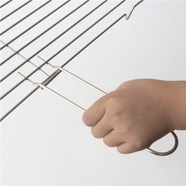 Hayaww 2pcs Stainless Steel Grill Lifter Grill Lever Barbecue Grill Handles Grill Easily Lift Hot Dirty Grills Barbecue Accessories Barbecue Lifter Grill (A)