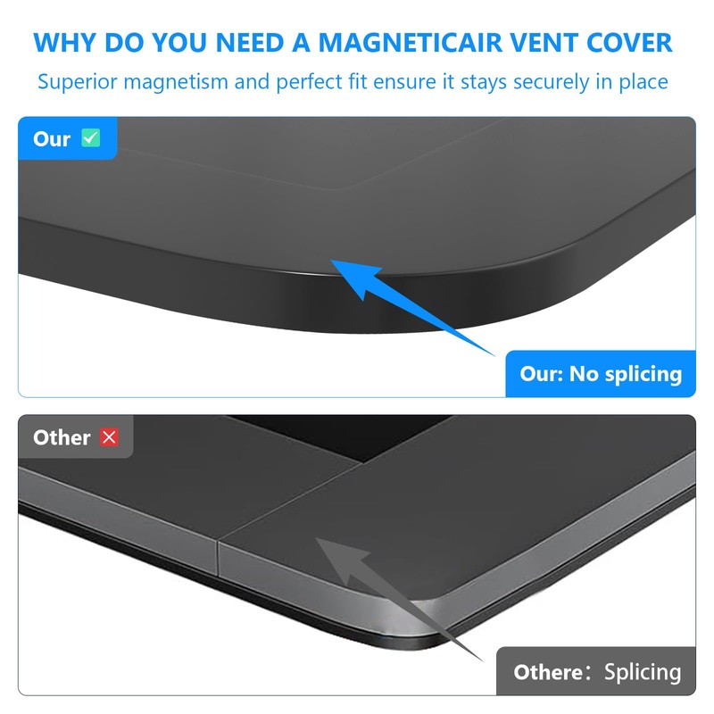 Magnetic Vent Covers (3-Pack) for Complete Seal, 5.5" X 12"