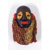 Handpainted Poly Stone African Mask Arts Assorted Magnet (Set of