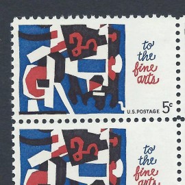 Fine Arts Tribute by Stuart Davis - Vintage Mint Set of 4 Stamps 60 Years Old!