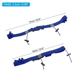 PATIKIL Elastic Triathlon Running Belt, 2 Pack Adjustable Race Number Belt Race Belt Bib Holder with 6 Energy Gel Loops for Marathons Racing Cycling, Blue