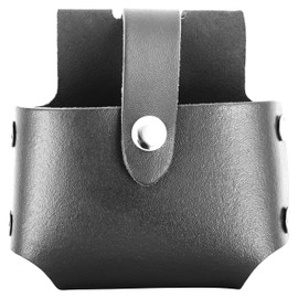Black Leather Tape Holder Hoslter with button loop fastening heavy duty Scaffolding Tools