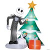 6' Gemmy Airblown Inflatable Jack Skellington and Zero Decorating Christmas