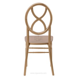 Commercial Seating Products Sandglass Gold Wood Chairs, 1-Pack