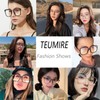 Teumire Oversized Square Blue Light Blocking Glasses for Women Men
