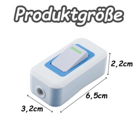 Leloco 4 Stück Schalter 250V 10A, Lnline Schalter Zwischenschalter Kabelschalter lampenschalter für 2-adrige Zuleitungen, Schnurschalter für Lampen Tischlampen, Kleinventilator, Haushaltsgeräte