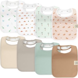 8-Pack Organic Baby Bibs for Boy, Girl - Drool Bibs for Baby Boy, Bibs for Baby Girl, Baby Bibs for Girls, Boys, Baby Boy Bibs, Baby Girl Bibs, Baby Bib, Toddler, Infant Bibs, Cotton Bibs (Roarsome)