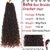 Beverlee 18 Inch 8 Packs Boho Box Braids Goddess Box