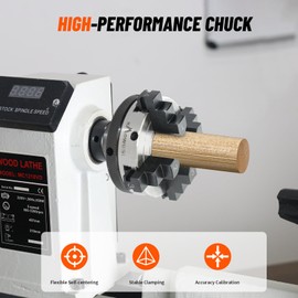 3 inch Mini Wood Lathe Chuck,4-jaw Self-Centering Lathe Chucks for Woodturning with 1 x 8TPI Thread,for Woodworking Lathe Tools