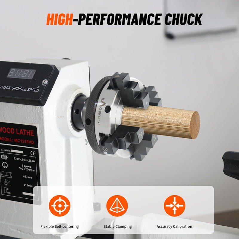 3 inch Mini Wood Lathe Chuck,4-jaw Self-Centering Lathe Chucks for
