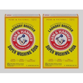 2 Boxes Arm & Hammer SUPER WASHING SODA 55oz Detergent Booster Household Cleaner