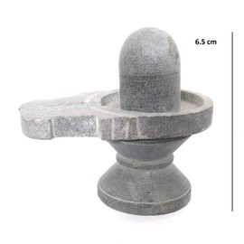 athizay Stone Shivling Statue Made in Banaras Shiva Linga Idol Grey Color Statue for Meditation Puja Room Religious god Idols Shiva Lingam (6 x 4 x 6.5 cm)