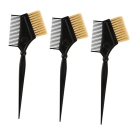 Healvian 3pcs Hair Tinting Comb Ergonomic Hair Dyeing Tool for Even Application Soft Bristle Pintail Comb for Home Essential