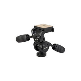 SLIK SH-806E 3-Way Pan/Tilt Head with Quick Release - Supports 12 lbs (5.4 kg), Black (618-806)