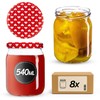 Kadax Set of 8 Preserving Jars, 540 ml, TO82 Heart,