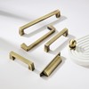 khtumeware 6 Pack 3" Drawer Pulls Brushed Antique Brass Cabinet