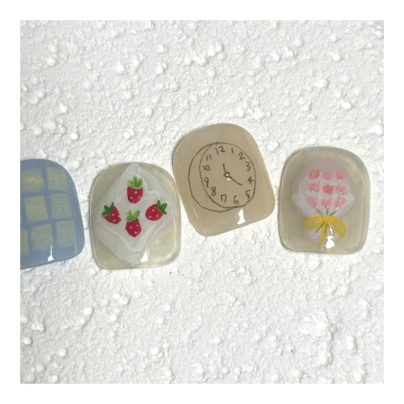 [Ar] Sweet and sour handmade nail tip drawing nail art
