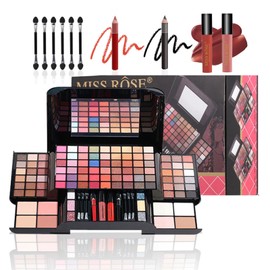 Professional Makeup Set,MKNZOME Make Up Set With Make-up Bag Portable Travel Makeup Kit Birthday Xmas Makeup Gift Set Eyeshadow Palette Foudation Concealer for Women Girls