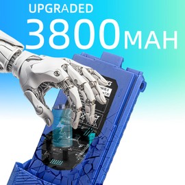 BAOFENG UV-5R Extended Battery，3800mAh Li-ion High Capacity Extended Battery for UV-5R UV-5RTP UV-5R Plus UV-5RX3 BF-F8HP RD-5R UV-5X3, BF-F9 Series Radios (Blue*2+USB Charger Cable*2)