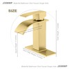 JXMMP Waterfall Faucet for Bathroom Sink, Single Hole Bathroom Faucet