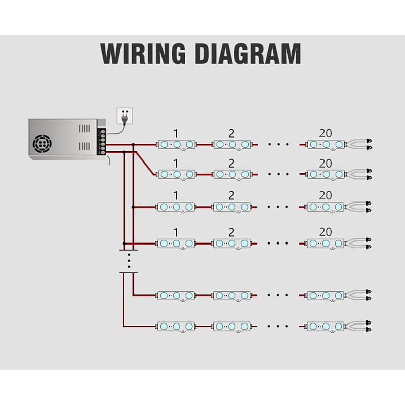 Q QINGCHEN LED Modules Light 12V DC 0.72W 6500K White