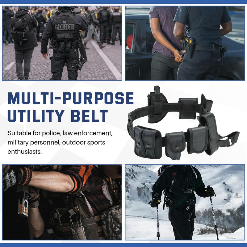 DASBET 10 in 1 Police Tactical Belt Security Guard Belt