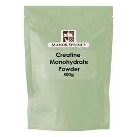 Creatine Monohydrate Powder 500g, Creatine Supplement, Micronized Creatine, Creatine Powder, Unflavoured, 5000mg Per Serv (5g), 100 Servings – by Manor Springs